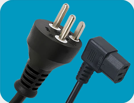 DEMKO插头|IEC 60320 C13|右弯品字尾 DEMKO插头|IEC 60320 C13|右弯品字尾