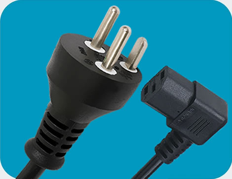 DEMKO电源线|IEC 60320 C13|左弯品字尾 DEMKO电源线|IEC 60320 C13|左弯品字尾