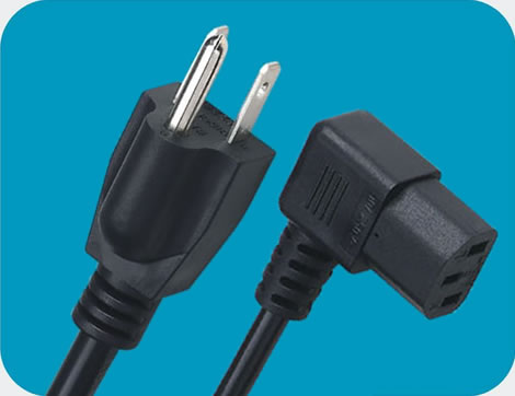 UL电源线|IEC 60320 C13|左弯品字尾 UL电源线|IEC 60320 C13|左弯品字尾