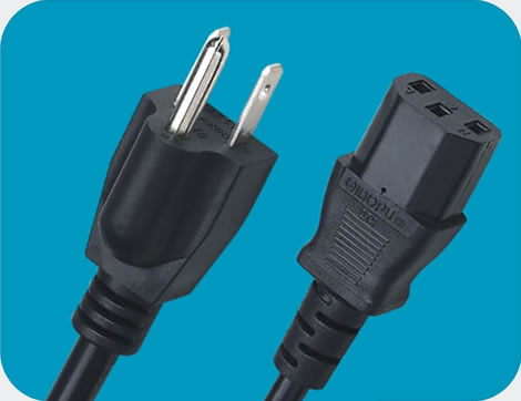 美国电源线|IEC 60320 C13|品字尾