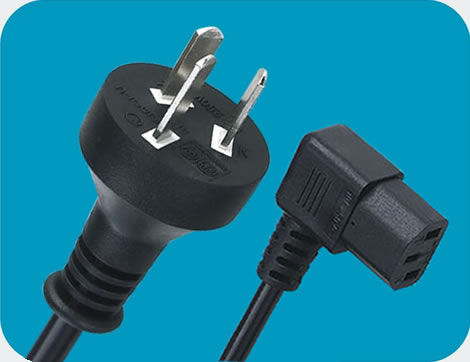 IRAM插头|IEC 60320 C13|右弯品字尾