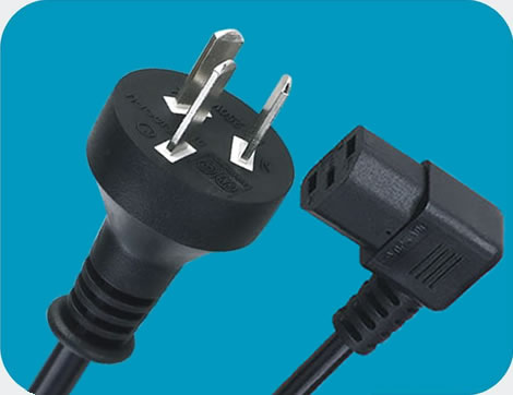 IRAM电源线|IEC 60320 C13|左弯品字尾